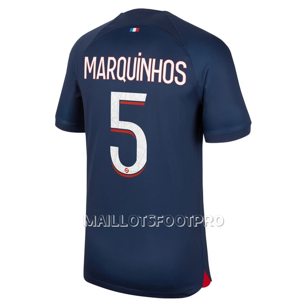 Maillot Paris Saint-Germain Marquinhos 5 Homme Domicile 2023-24