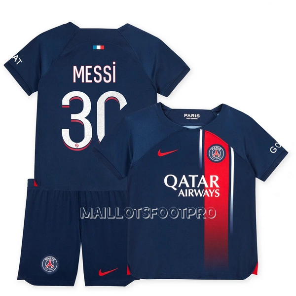 Maillot Paris Saint-Germain Messi 30 Enfant Domicile 2023-24