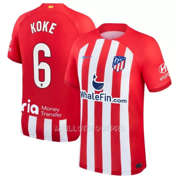 Maillot Atlético Madrid Koke 6 Homme Domicile 2023-24