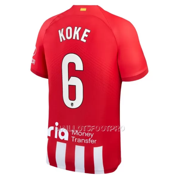 Maillot Atlético Madrid Koke 6 Homme Domicile 2023-24