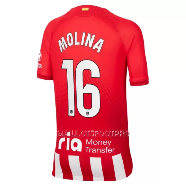 Maillot Atlético Madrid Molina 16 Enfant Domicile 2023-24