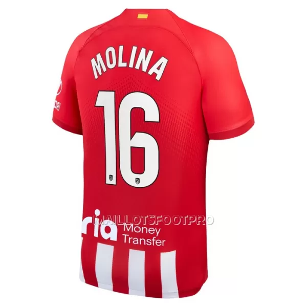 Maillot Atlético Madrid Molina 16 Homme Domicile 2023-24