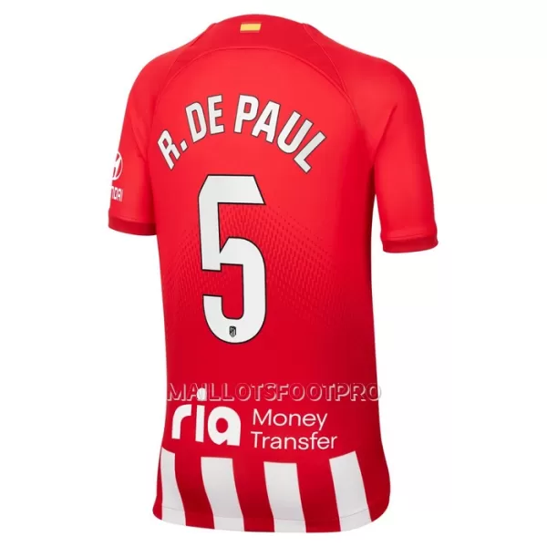 Maillot Atlético Madrid R. De Paul 5 Enfant Domicile 2023-24