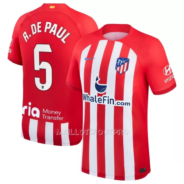 Maillot Atlético Madrid R. De Paul 5 Homme Domicile 2023-24