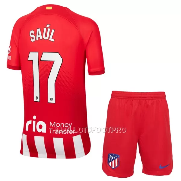 Maillot Atlético Madrid Saul 17 Enfant Domicile 2023-24