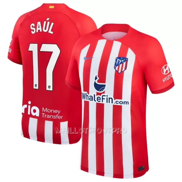 Maillot Atlético Madrid Saul 17 Homme Domicile 2023-24