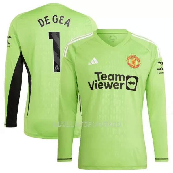 Maillot Gardien Manchester United De Gea 1 Homme Domicile 2023-24 Manches Longues