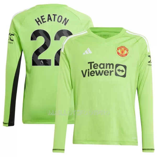 Maillot Gardien Manchester United Heaton 22 Homme Domicile 2023-24 Manches Longues