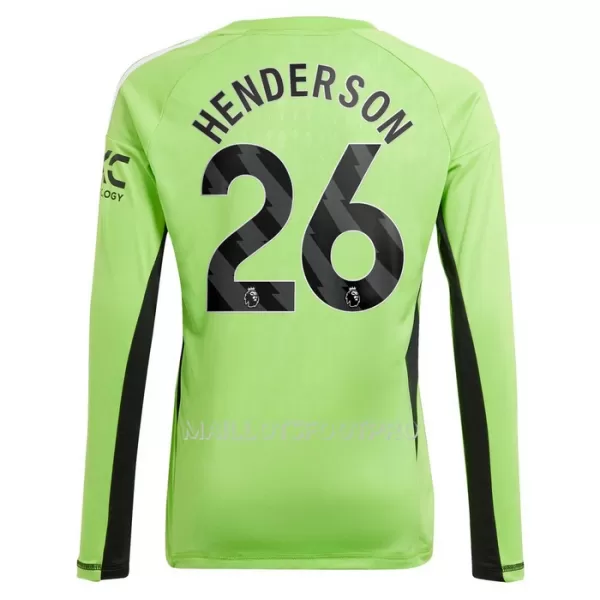 Maillot Gardien Manchester United Henderson 26 Homme Domicile 2023-24 Manches Longues