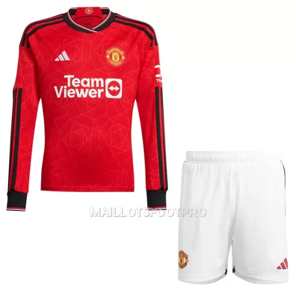 Maillot Manches Longues Manchester United Enfant Domicile 2023-24