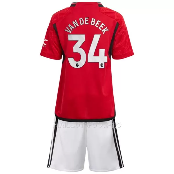 Maillot Manchester United Van De Beek 34 Enfant Domicile 2023-24