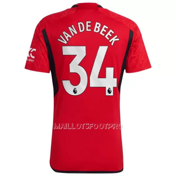 Maillot Manchester United Van De Beek 34 Homme Domicile 2023-24