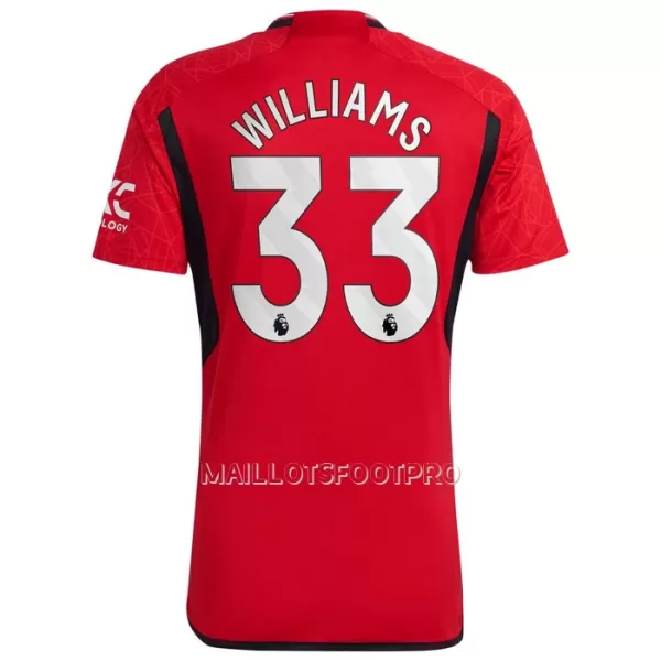 Maillot Manchester United Williams 33 Homme Domicile 2023-24