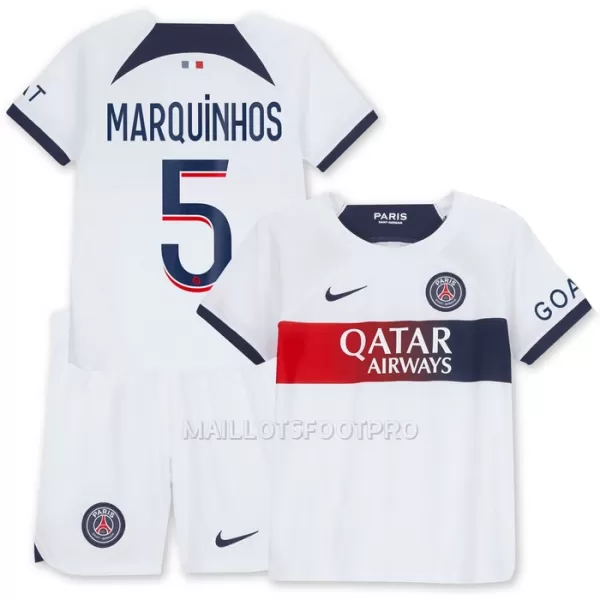 Maillot Paris Saint-Germain Marquinhos 5 Enfant Extérieur 2023-24