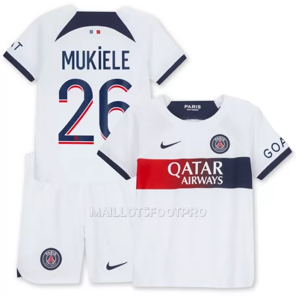 Maillot Paris Saint-Germain Mukiele 26 Enfant Extérieur 2023-24