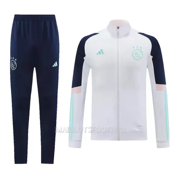 Ajax Amsterdam Ensemble Vestes d'Entraînement Homme 2023-24 Blanche