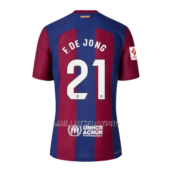 Maillot FC Barcelone Frenkie de Jong 21 Enfant Domicile 2023-24