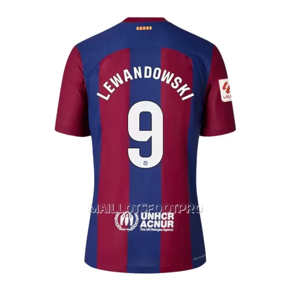 Maillot FC Barcelone Lewandowski 9 Enfant Domicile 2023-24