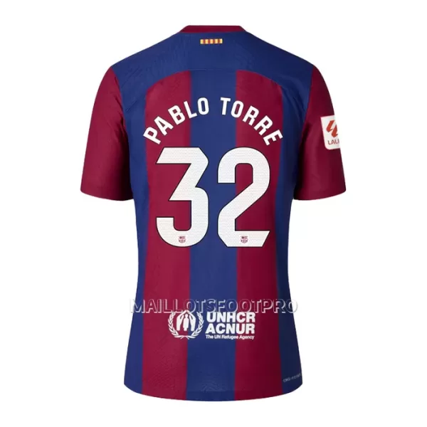 Maillot FC Barcelone Pablo Torre 32 Enfant Domicile 2023-24