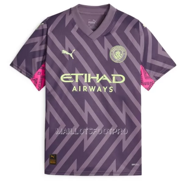 Maillot Gardien Manchester City Champions of Europe Homme Extérieur 2023-24