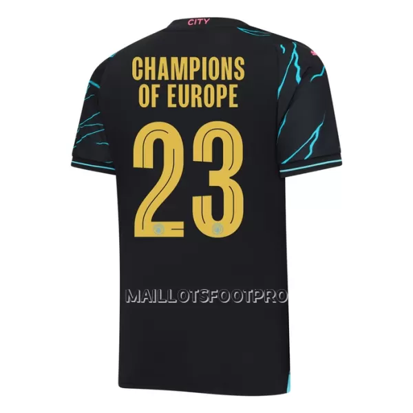 Maillot Manchester City Champions of Europe Homme Third 2023-24