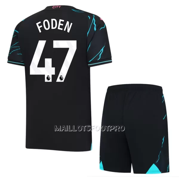 Maillot Manchester City Foden 47 Enfant Third 2023-24