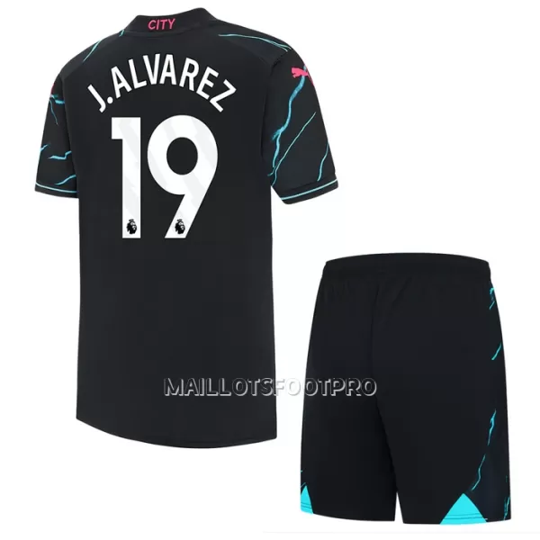 Maillot Manchester City J. Alvarez 19 Enfant Third 2023-24