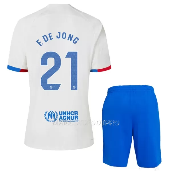 Maillot FC Barcelone Frenkie de Jong 21 Enfant Extérieur 2023-24