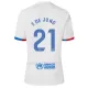 Maillot FC Barcelone Frenkie de Jong 21 Enfant Extérieur 2023-24