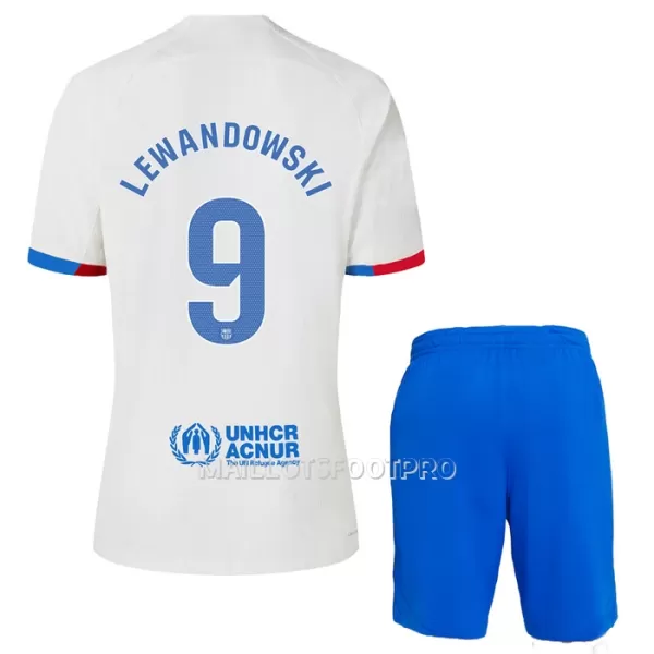 Maillot FC Barcelone Lewandowski 9 Enfant Extérieur 2023-24