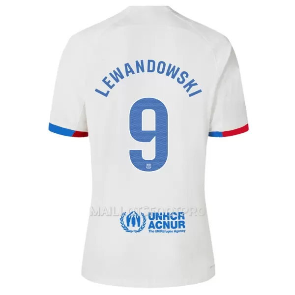 Maillot FC Barcelone Lewandowski 9 Homme Extérieur 2023-24