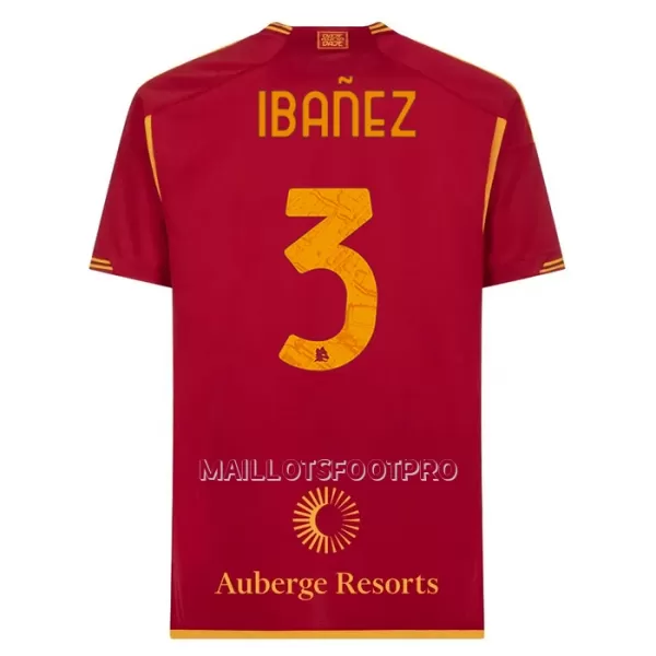 Maillot AS Roma Ibanez 3 Homme Domicile 2023-24