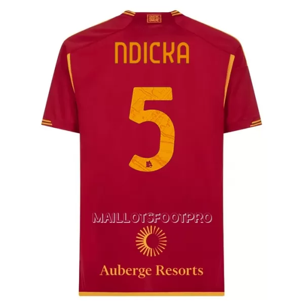 Maillot AS Roma Ndicka 5 Homme Domicile 2023-24