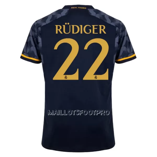 Maillot Real Madrid Rudiger 22 Homme Extérieur 2023-24