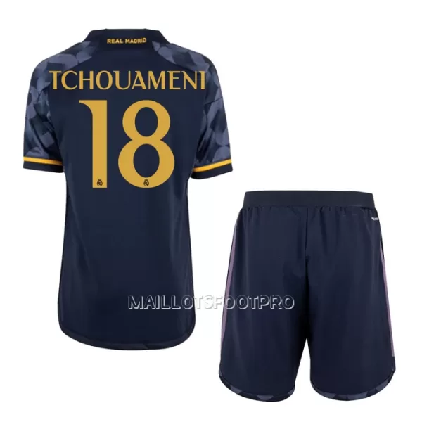 Maillot Real Madrid Tchouameni 18 Enfant Extérieur 2023-24