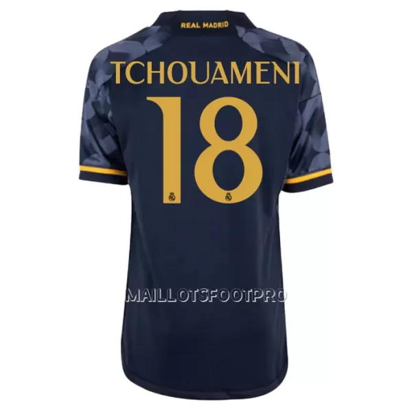 Maillot Real Madrid Tchouameni 18 Enfant Extérieur 2023-24