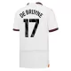 Maillot Manchester City Kevin De Bruyne 17 Homme Extérieur 2023-24