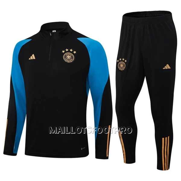 Allemagne Ensemble Sweat d'Entraînement Homme 2023-24 Quart-Zip Noire