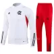 CR Flamengo Ensemble Sweat d'Entraînement Homme 2023-24 Quart-Zip Blanche