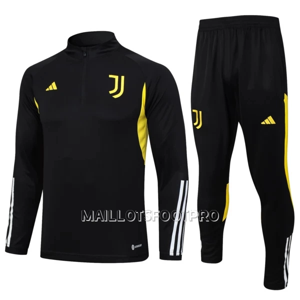 Juventus Ensemble Sweat d'Entraînement Homme 2023-24 Quart-Zip Noire