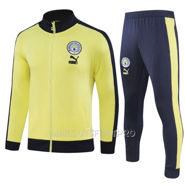 Manchester City Ensemble Vestes d'Entraînement Homme 2023-24 Jaune