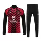 AC Milan Kit Sweat d'Entraînement Homme 2023-24 Quart-Zip Rouge Noir