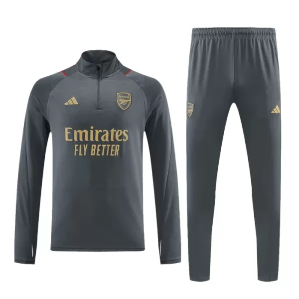 Arsenal Kit Sweat d'Entraînement Homme 2023-24 Quart-Zip Gris