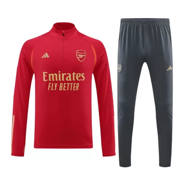 Arsenal Kit Sweat d'Entraînement Homme 2023-24 Quart-Zip Rouge