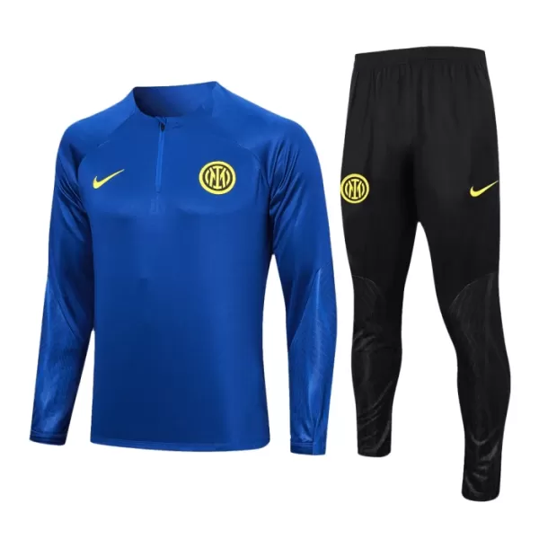 Inter Milan Kit Sweat d'Entraînement Homme 2023-24 Quart-Zip Bleue