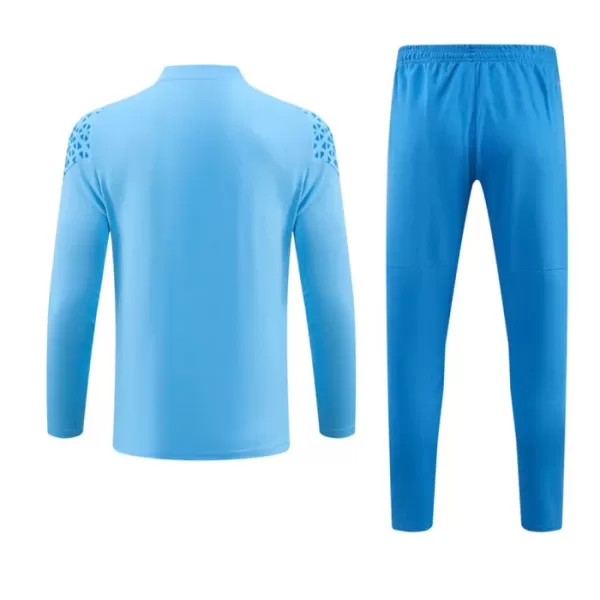 Manchester City Kit Sweat d'Entraînement Homme 2023-24 Quart-Zip Bleue