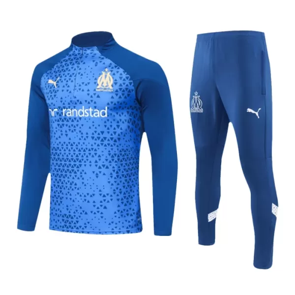 Olympique de Marseille Kit Sweat d'Entraînement Homme 2023-24 Quart-Zip Bleue