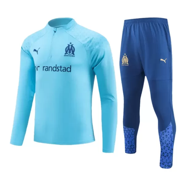 Olympique de Marseille Kit Sweat d'Entraînement Homme 2023-24 Quart-Zip Bleue