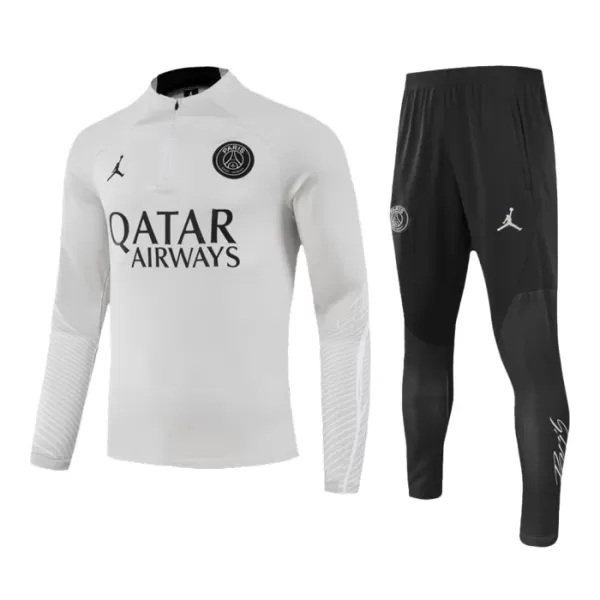 Paris Saint-Germain Kit Sweat d'Entraînement Homme 2023-24 Quart-Zip Gris