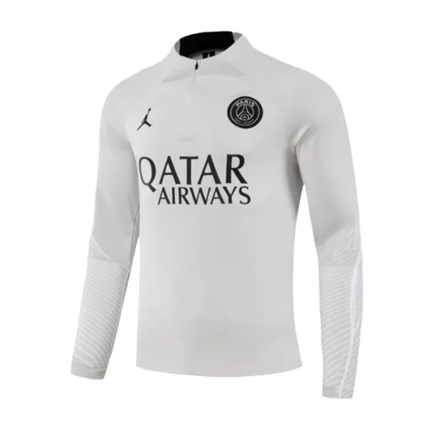 Paris Saint-Germain Kit Sweat d'Entraînement Homme 2023-24 Quart-Zip Gris